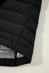 Plush Collared Quilted Zipped Puffer Vest